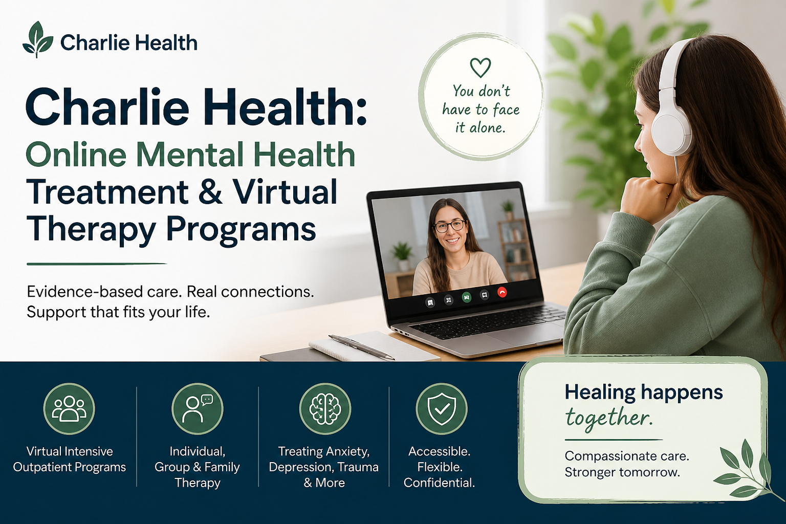 Charlie Health: Online Mental Health Treatment & Virtual Therapy Programs