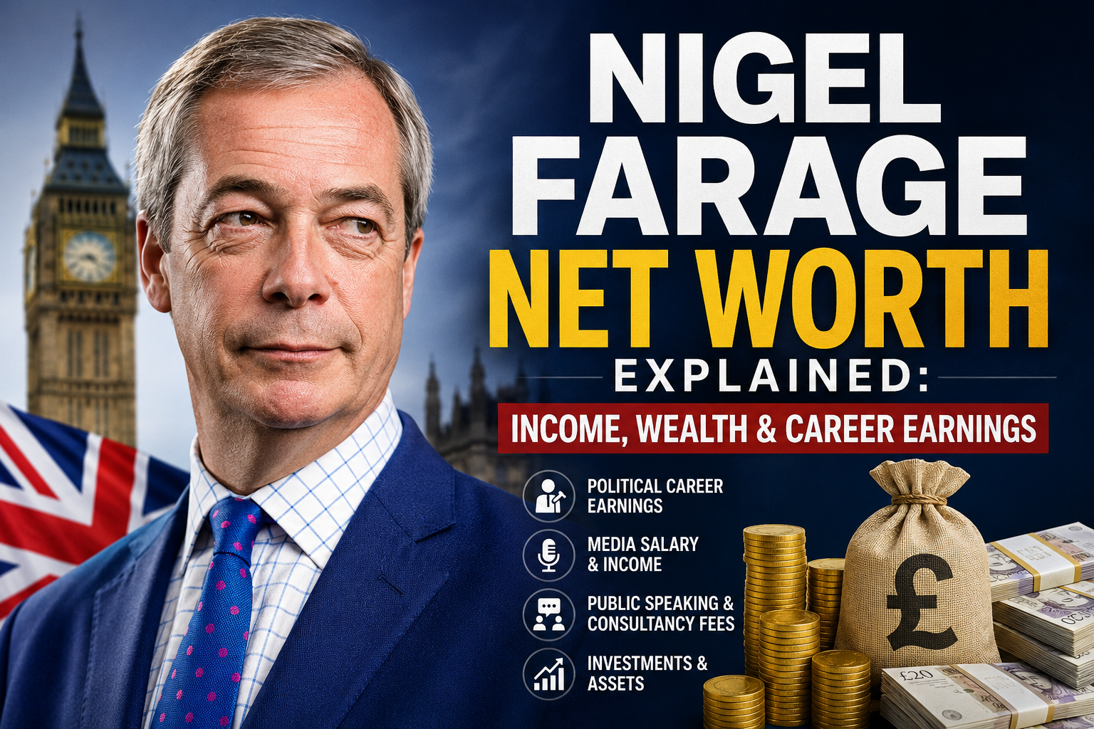 Nigel Farage Net Worth Explained: Income, Wealth & Career Earnings